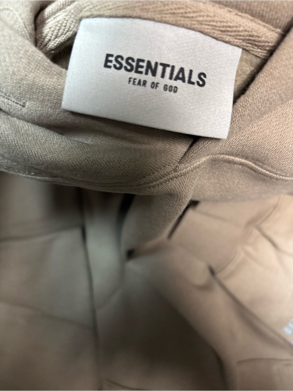 Fw20 fear of god essentials Taupe hoodie - Picture 4 of 7
